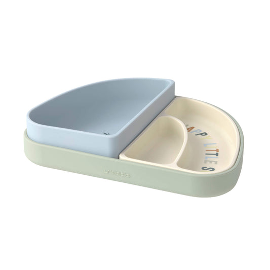 Lässig - Kinder Menüteller Silikon Happy Fruits