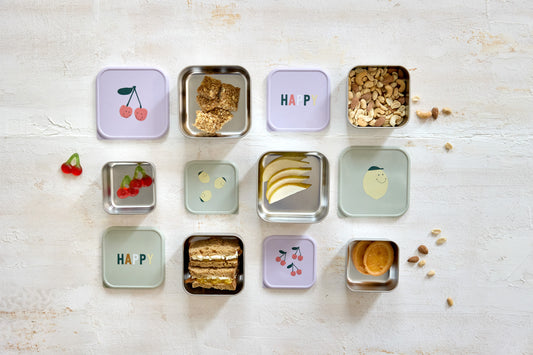 Lässig - Snackbox Kinder 3er Set Edelstahl Brotdose