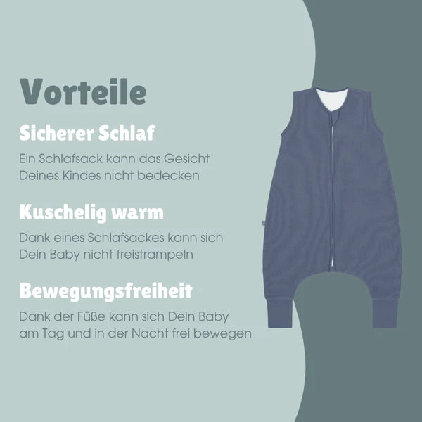 emma & noah - Schlafsack mit Füßen 1.0 TOG