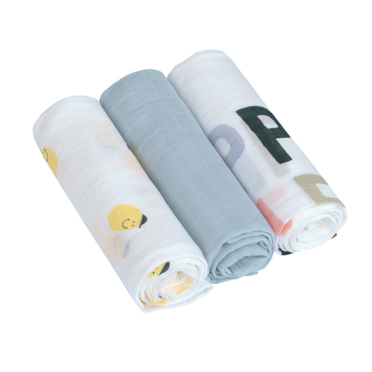Lässig - Mulltücher 3er Set 80 x 80 cm