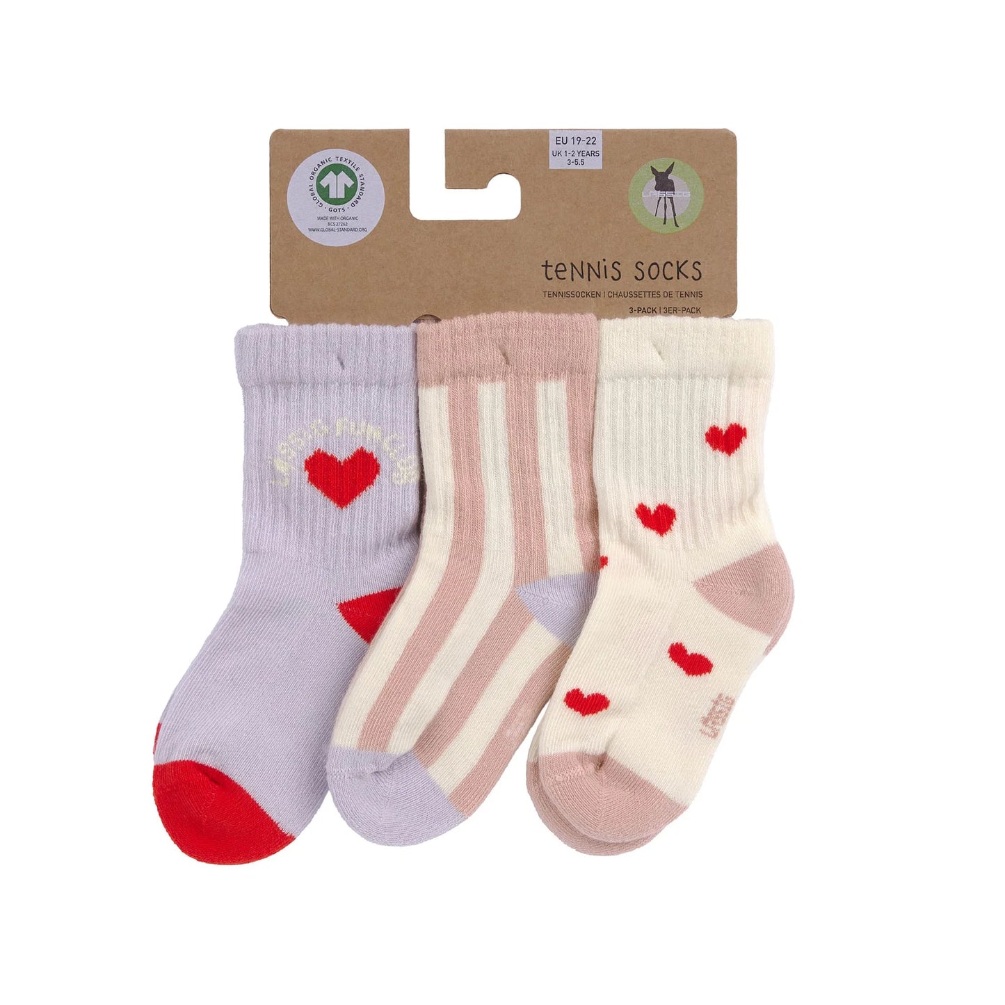 Lässig - Tennissocken Bio Baumwolle 3er-Set