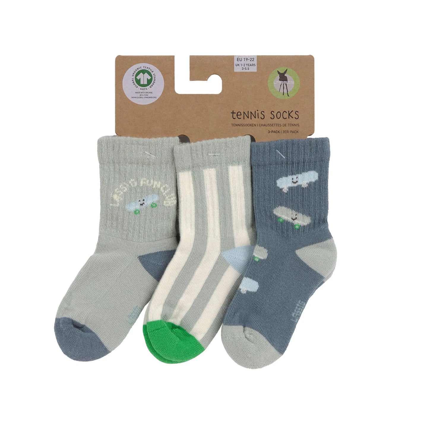 Lässig - Tennissocken Bio Baumwolle 3er-Set
