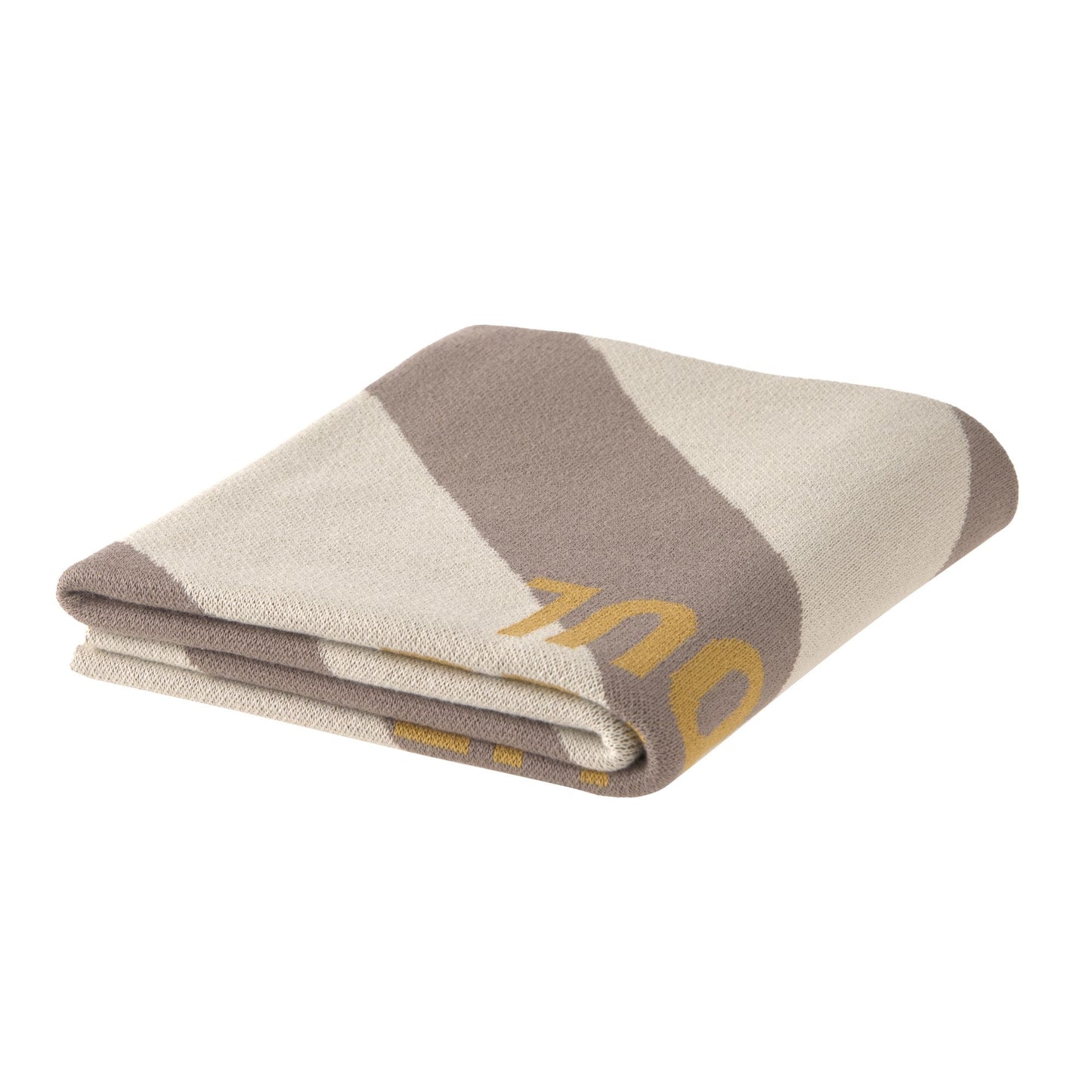 Lässig - Babydecke Gestreift Bio Baumwolle Taupe