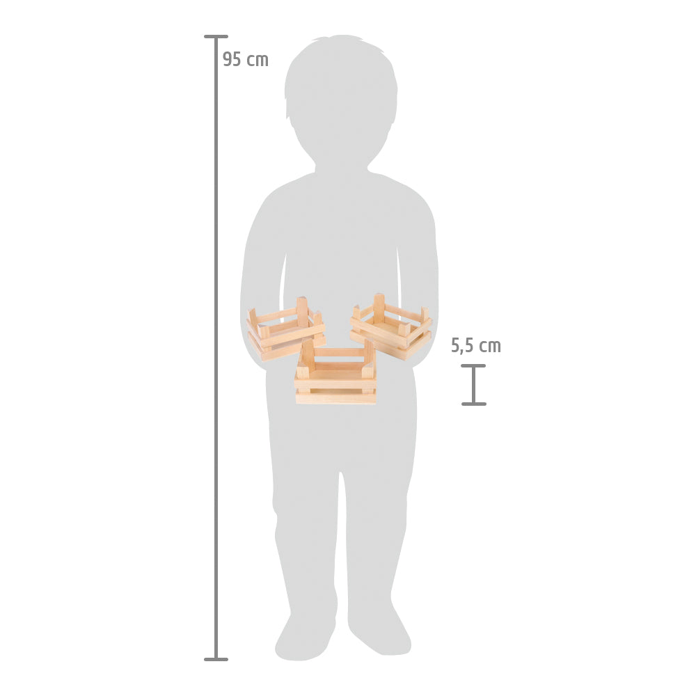 Small Foot - Kleine Kiste Natur 3er-Set