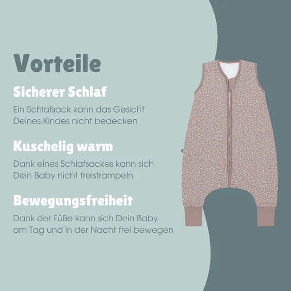 emma & noah - Schlafsack mit Füßen 1.0 TOG