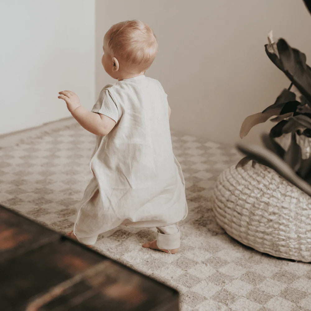 Emma & Noah - Schlafsack mit Füßen 0.5 TOG Leinen