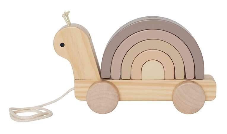 Jabadabado - Nachziehtier und Stapelspielzeug Schnecke